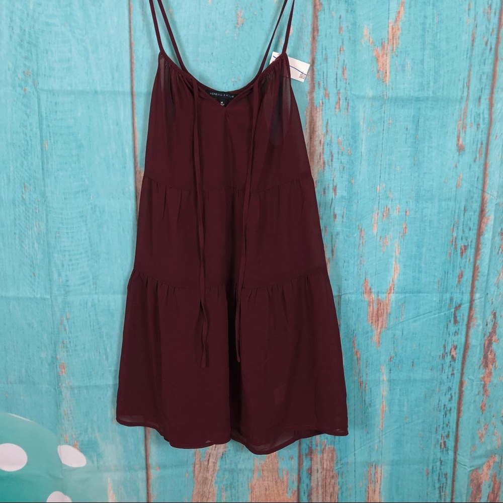 Kendal & Kylie Light Wright Maroon Coverup